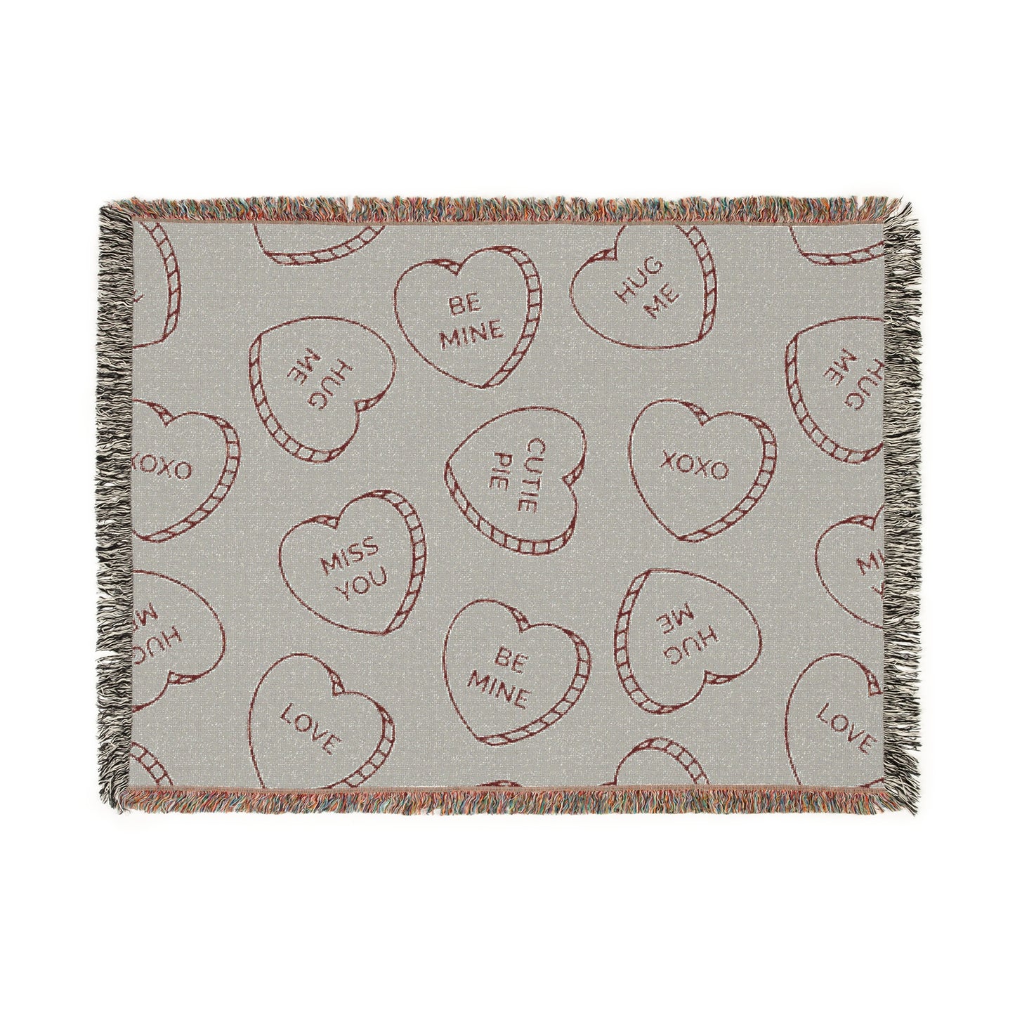 Romantic Heart Woven Blanket - Perfect for Romantic Evenings and Special Occasions