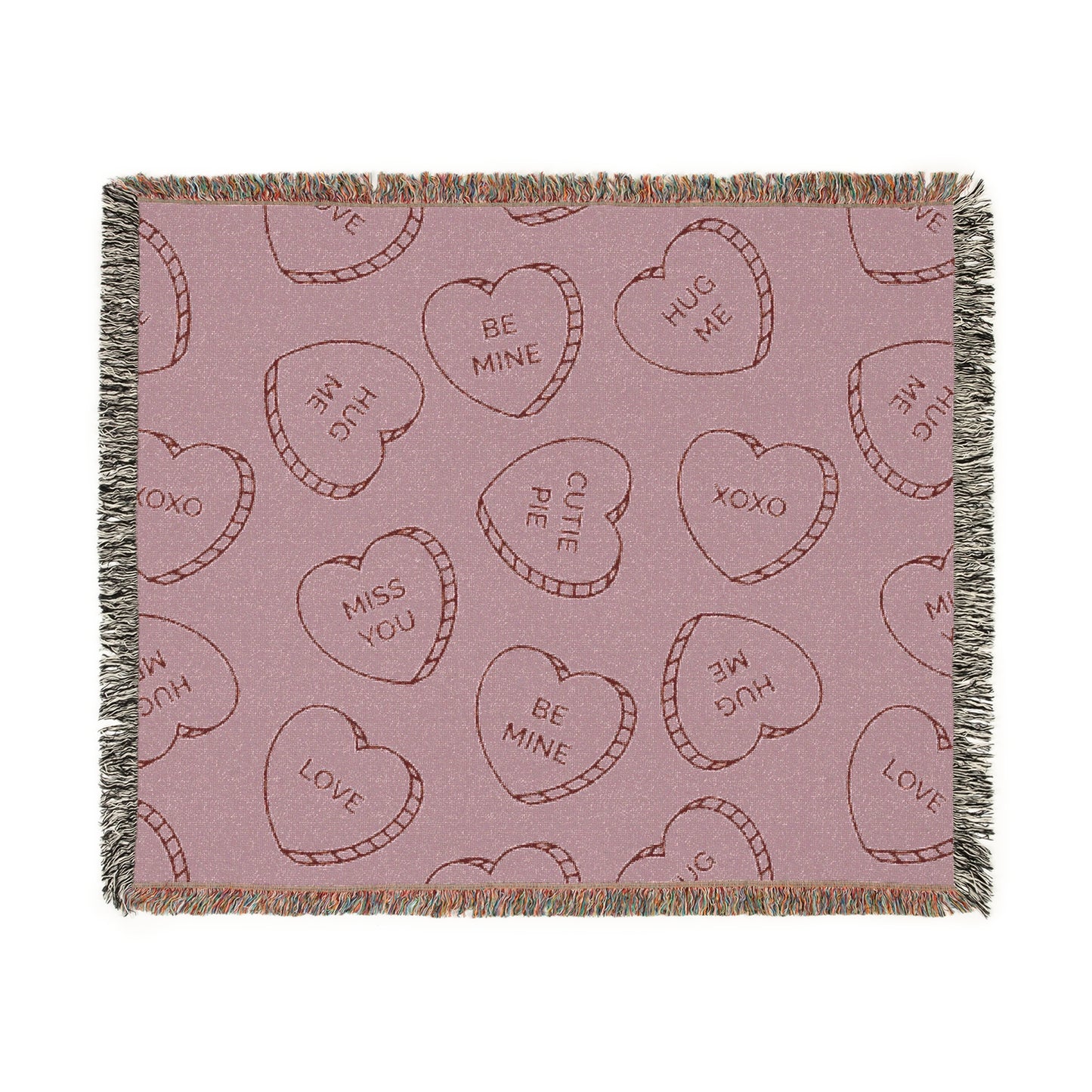 Romantic Heart Woven Blanket - Perfect for Romantic Evenings and Special Occasions