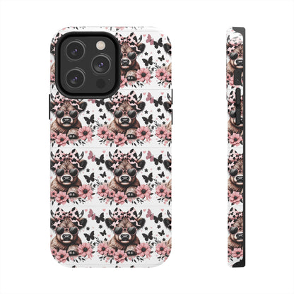 Stylish Floral Phone Case with Cool Bear Design