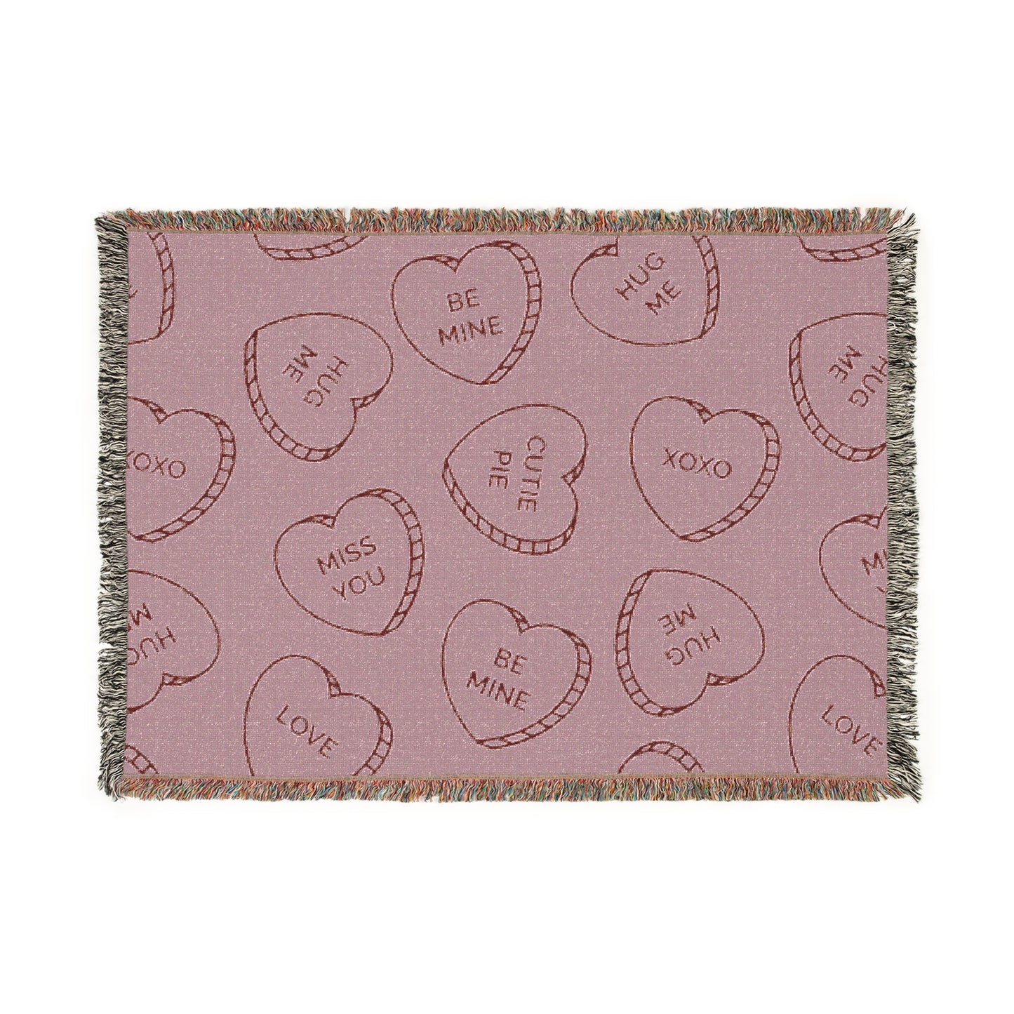 Romantic Heart Woven Blanket - Perfect for Romantic Evenings and Special Occasions