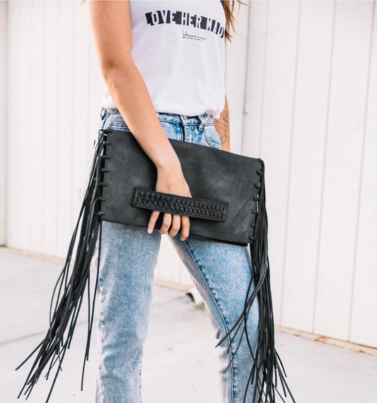 Fringe wallet/crossbody